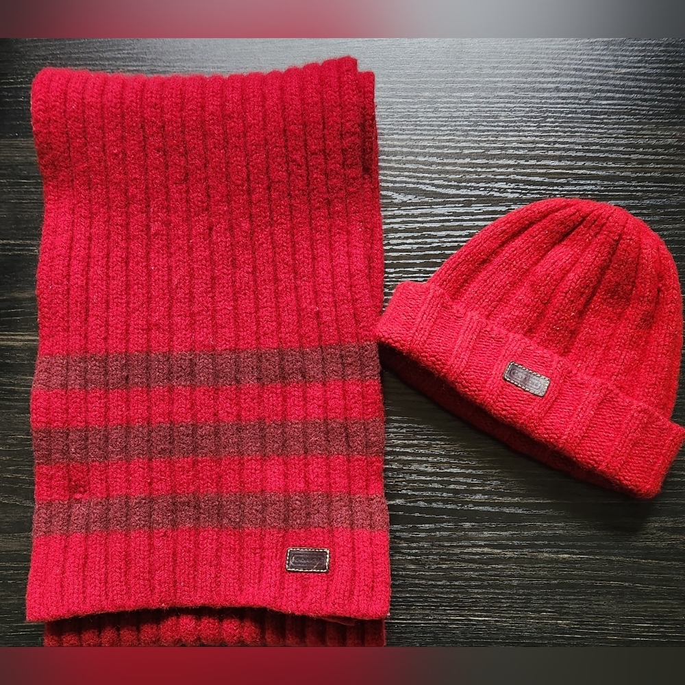 Coach wool scarf and hat